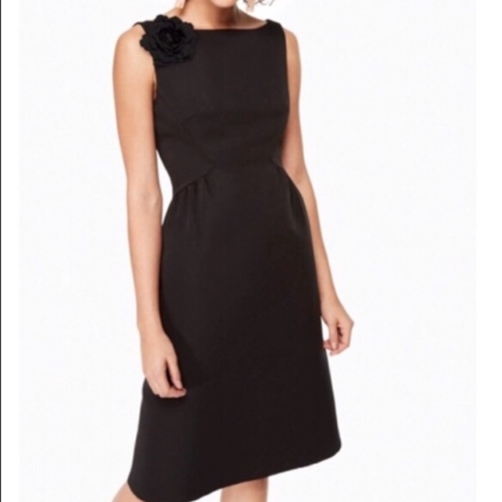 Kate Spade Blue V Back Structured Dress Navy